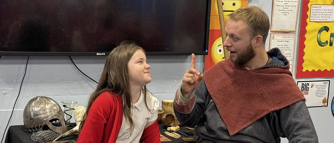 Teaching child about vikings