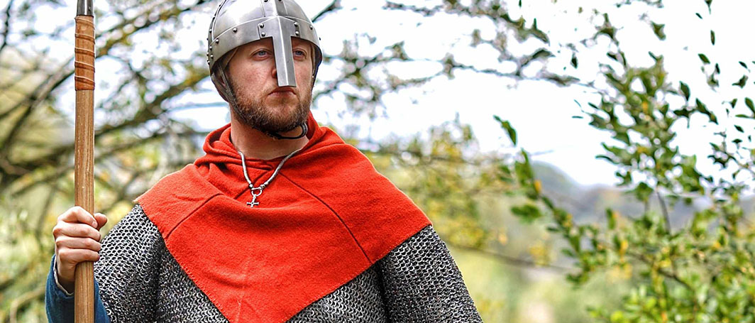 Dressed up as a viking