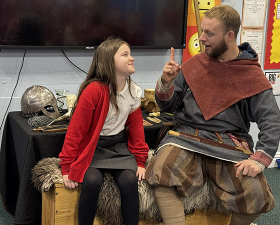 Teaching child about vikings