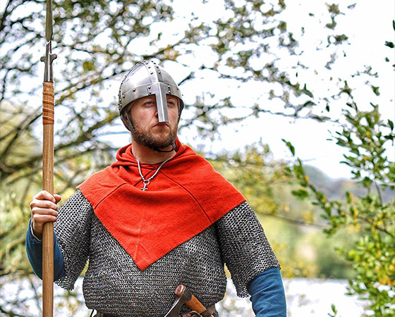 Dressed up as a viking